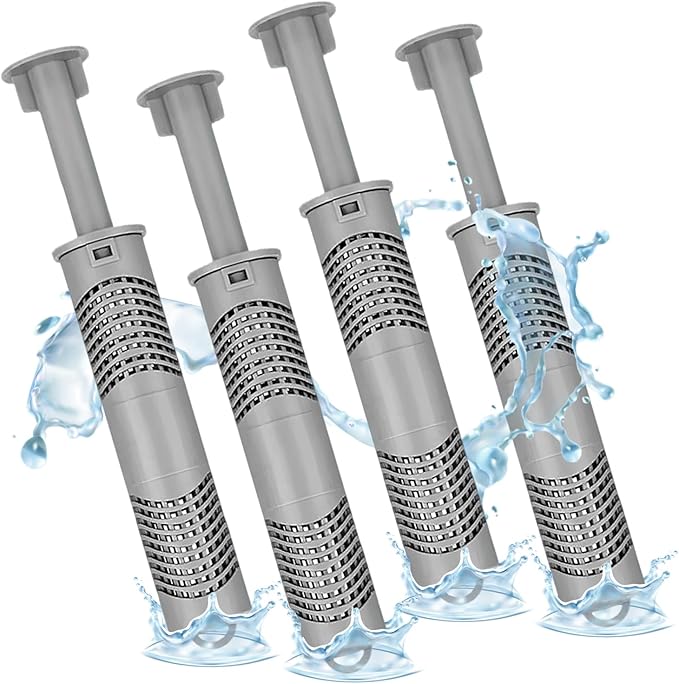Hot Tub Mineral Stick for Filter Cartridge, Spa Mineral Sticks for Hot Tub Replacements Brings Natural and Healthy Mineral Sticks with 4 Months (4Pcs Gray Mineral Stick)
