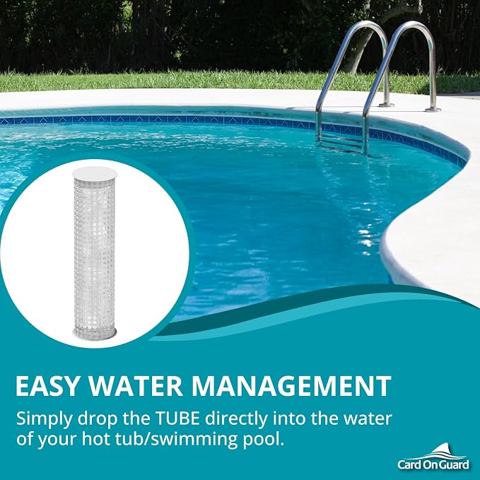 Solar Sanitizer Tube for Swimming Pools and Hot Tubs | BioPhotonX Technology Reduces Chlorine, Bromine Use by Minimum 50% for 12 Months | 2-Pack for Swimming Pools up to 15,000 Gallons