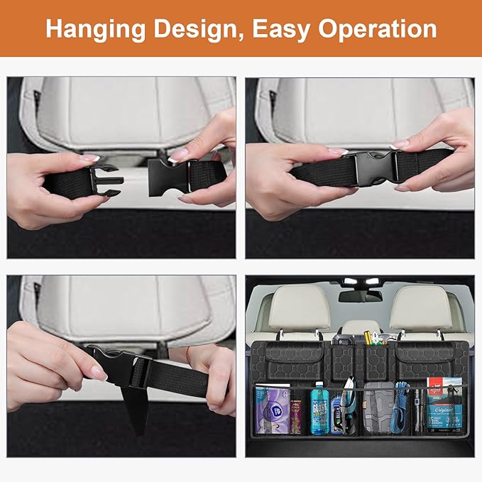 Trunk Organizer and Hanging Car Storage Organizer