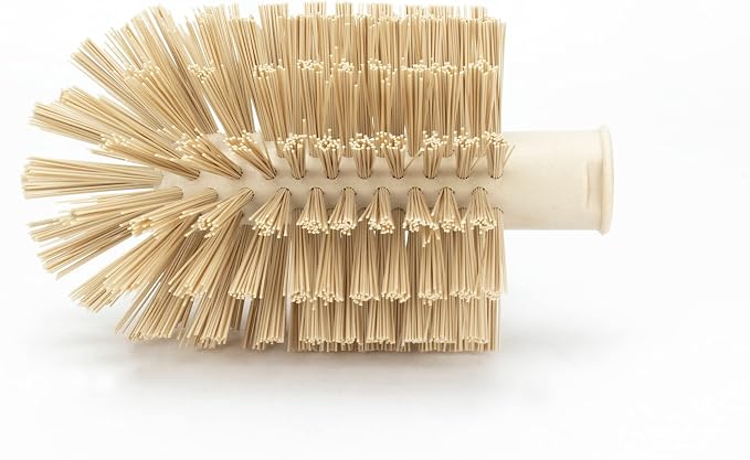 SPARTA Multi-Purpose Valve Brush Pipe Brush, Round Brush with Polyester Bristles, Color Coded for Commercial Cleaning, Kitchen, Restaurant, Bathroom, Plastic, 5.9 X 3 X 5.9 Inches, Tan