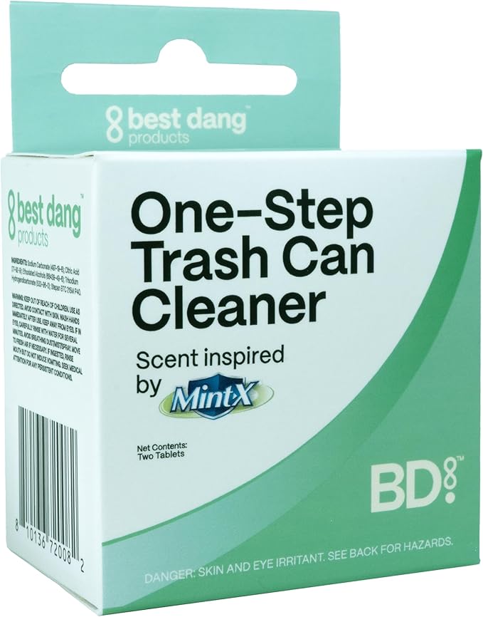 Best Dang Products One-Step Trash Can Cleaner, Tablets, 2-Pack, Mint Scented