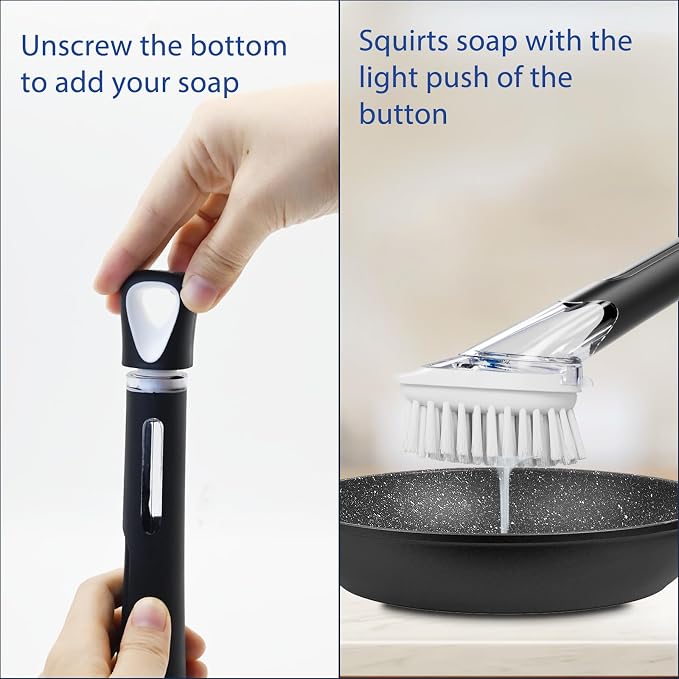 Soap Dispensing Dish Brush + Sponge Brush Refills