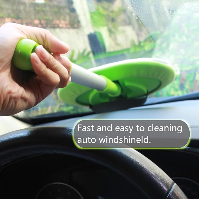 7pcs Car Wash Brush Kits with 42.5" Aluminum Alloy Long Handle,Car Wash Kit Auto Care–Exterior and Interior Cleaning–Tire Wheel Brush–Window Squeegee–Window Cleaner Tool-Tool Bag
