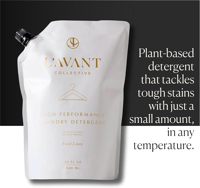 L’AVANT Collective | Laundry Detergent Refill - Fresh Linen Scent | Natural, Concentrated Soap for Sensitive Skin, Stain Remover, Baby Clothes, Luxury Care for Delicates, Everyday Loads, and Fabrics