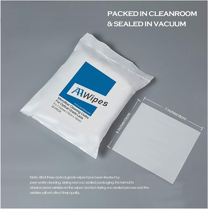 AAwipes Eyeglasses Cleaning Cloths Light Color 3 in 1 Bundle