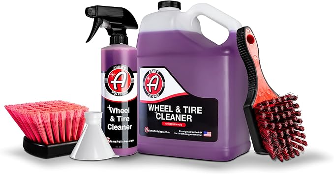 Adam's Polishes Wheel & Tire Cleaner Bundle - A Chemical Formula That Combines Our Wheel Cleaner & Tire & Rubber Into an All in One Formula - Works On Alloy Chrome Aluminum Clear-Coated Painted Rims