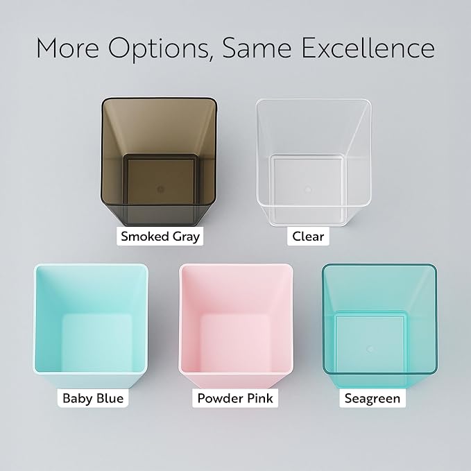 Restaurantware 8 Ounce Large Kova Cups 20 Disposable Dessert Tumbler - Lids Sold Separately Sturdy Seagreen Plastic Appetizer Cups For Mousse Layered Cakes At Catered Events