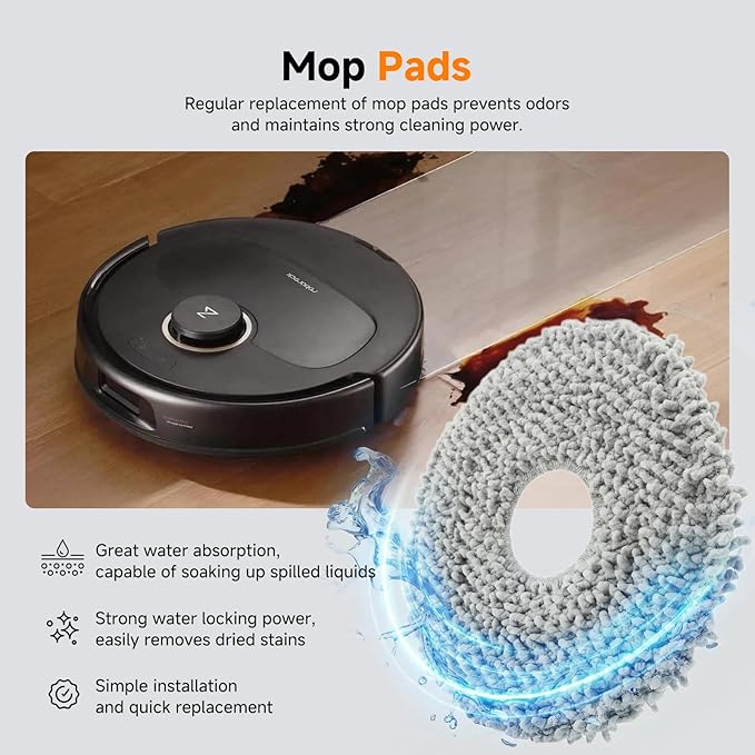 30PCS Qrevo Curv Accessories for Roborock Qrevo S5V/Qrevo Curv/Qrevo Edge S5A/Qrevo Curv S5X/Qrevo Edge,Qrevo S5V Replacement Parts: 4 Main Brushes,6 Side Brushes,8 Mop Pads,4 HEPA Filters,6 Dust Bags