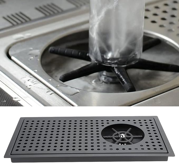 Stainless Steel Automatic Cup Washer Cleaner Rinser Tool for Household Commercial Coffee Shop Bar