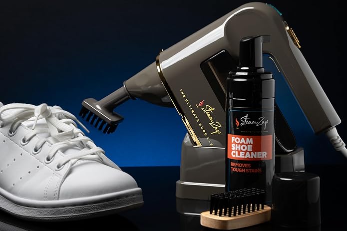 Shoe Cleaner Kit with Foam & All Fabric Cleaner, Shoe Shield Liquid, Deodoriser, Brush & Towel. Suitable for all types Suede, Sneakers, Canvas, Leather, Mesh, Woven, Knitted Shield,
