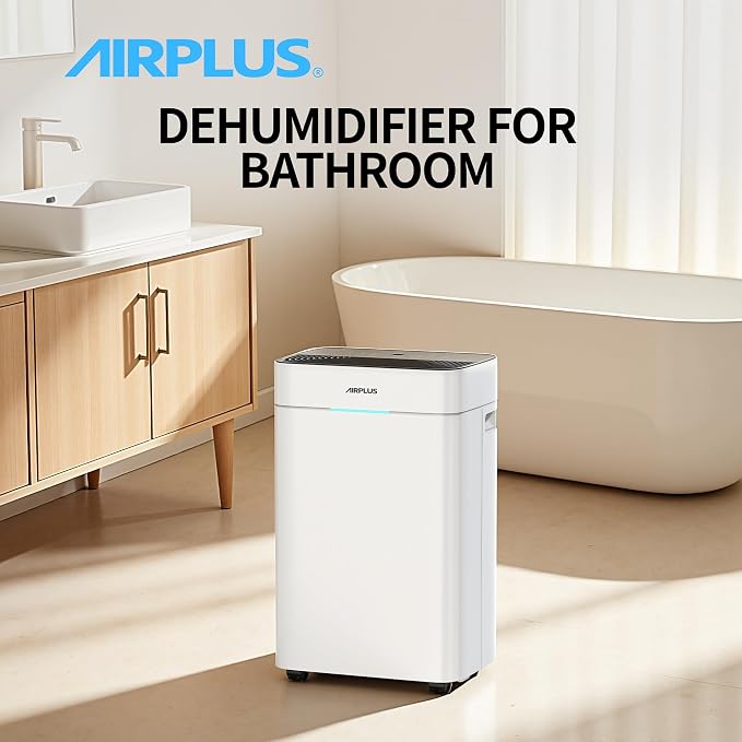 AIRPLUS 4500 Sq Ft Dehumidifier for Home and Basement, 72 Pint Portable Dehumidifiers with Drain Hose for Large Room, Quiet Sleep Mode Dehumidifier for Bedroom, RV De humidifier for Inside Camper