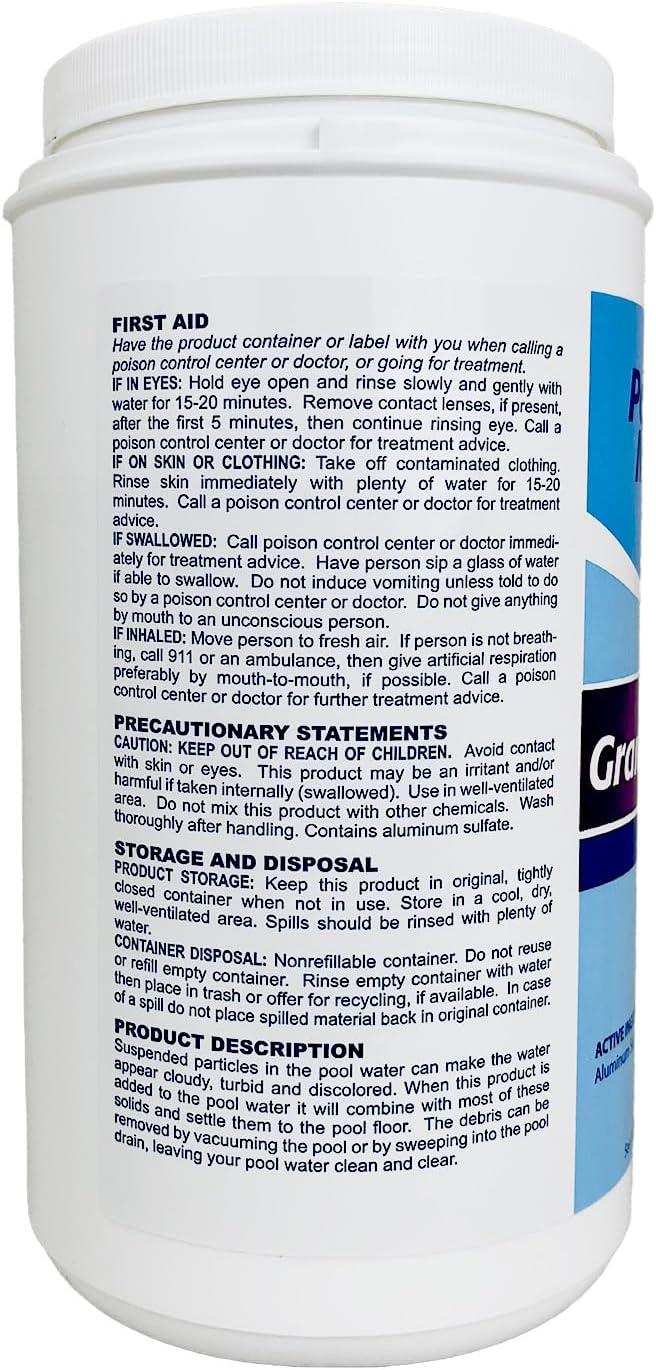 Pool Mate 5-Pounds 2-Pack Premium Granular Flocculant, Pool Clarifier, Made in USA