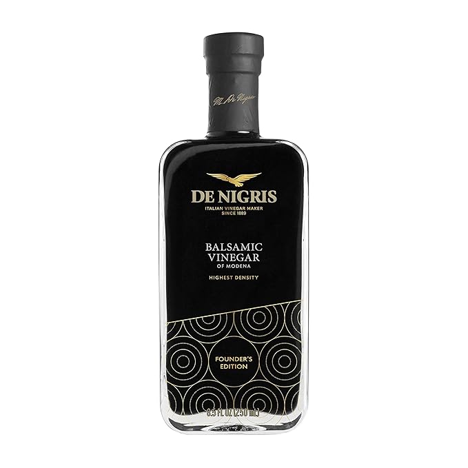 De Nigris Balsamic Vinegar Of Modena Excellence Line Founder's Edition Recipe (70% Grape Must) 8,5 Oz (250ml) | Balsamic Vinegar From Modena Italy Thick and Intense | Aged