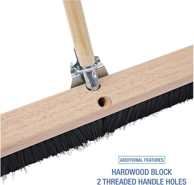 Boardwalk Floor Brush Head, 3" Black Polypropylene Bristles, 36" Brush