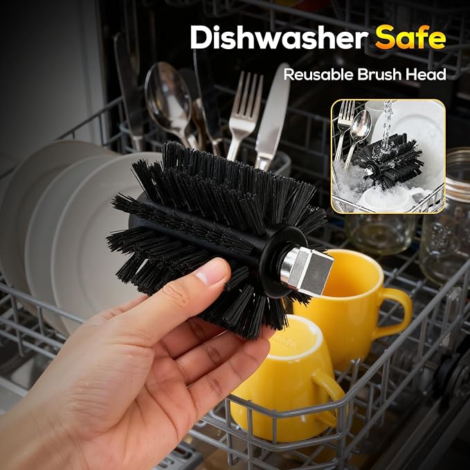 Upgraded Electric Grill Brush, Cordless BBQ Cleaner with 700RPM Powerful Motor & High-Torque Deep Cleaning, 90-Min Runtime，LED Light, 21V Rechargeable Grill Cleaning Tool for Gas & Charcoal Grills