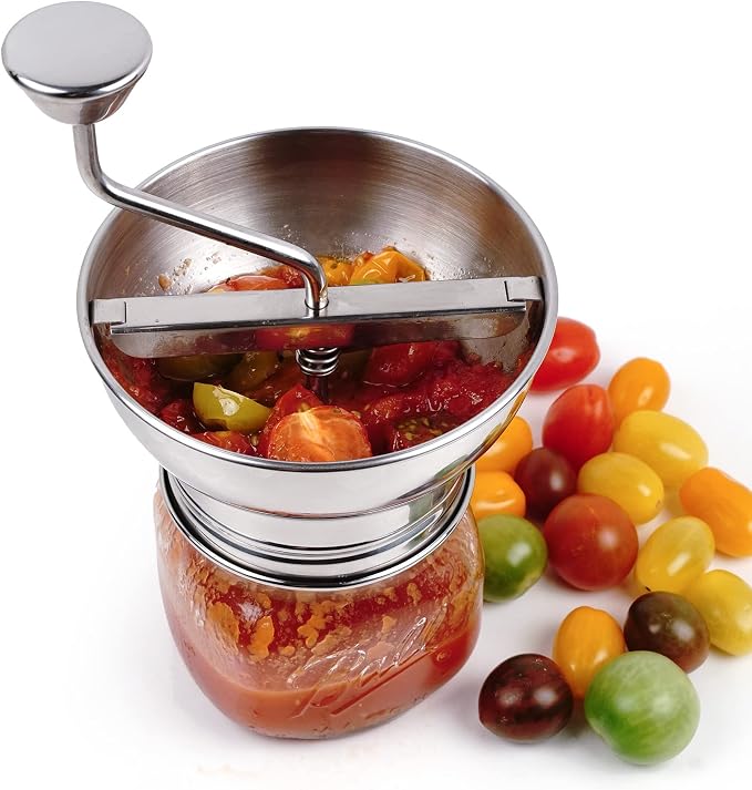 RSVP International Endurance Kitchen Tool Collection Stainless Steel Food Mill, Mini, 5.5" Diameter
