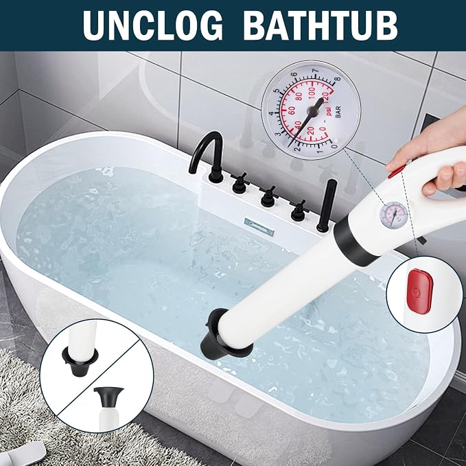 High Pressure Toilet Plunger,Plunge Blaster, Sink Plunger,Toilet unclogger, Plunger for Toilet, Plungers for Bathroom,Toilet Auger,Destupidor De Inodoro,Air Plunger