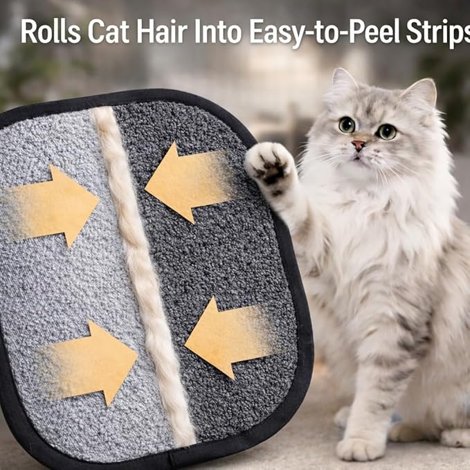Pet Hair Removal Glove 2PCS Electrostatic Deshedding Glove for Cat Dog Pet Grooming Fur Cleaning for Furniture Sofa Bed Carpet Car Seat Clothes