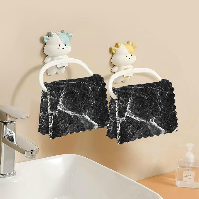 ALAZA Dish Towels Kitchen Cleaning Cloths Black Marble Dish Cloths Super Absorbent Kitchen Towels Lint Free Bar Tea Soft Towel Kitchen Accessories Set of 6,11"x11" 39