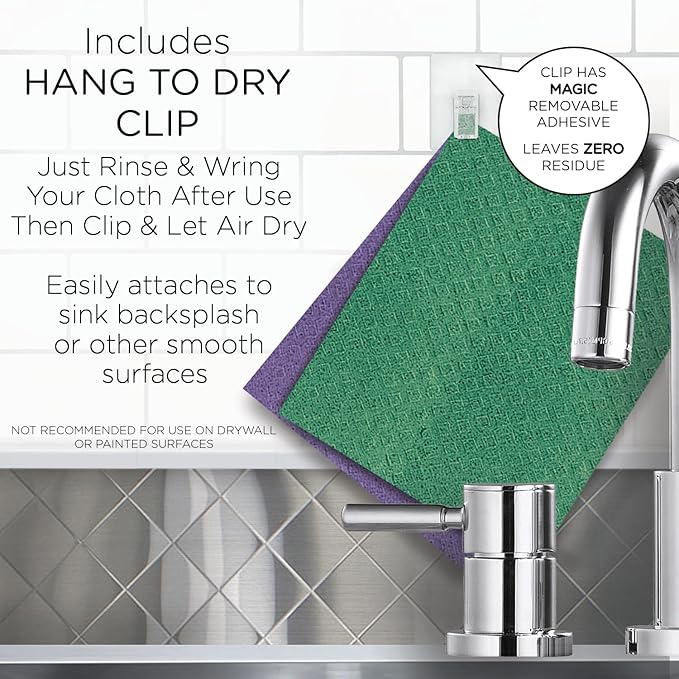 Swedish Dishcloths for Kitchen XL, 30 Sheet Roll, Biodegradable & Compostable, Reusable Paper Towel Cleaning Cloths, 11" x 10", No Odor, Washing Dishes, Ultra Absorbent Cellulose Sponge Towel, By LOLA