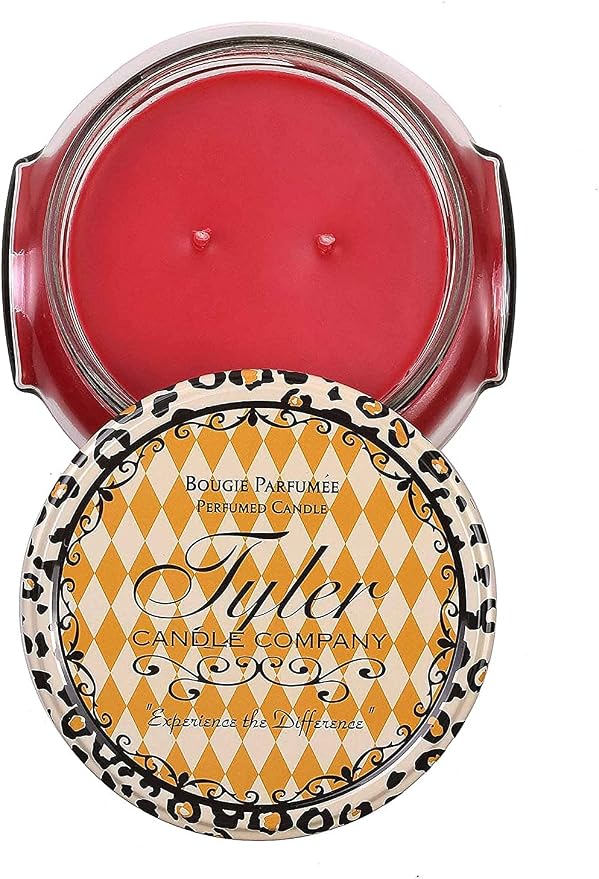 Tyler Candle 1 X Prestige Collection 22oz Two Wick Frosted Pomegranate Scent (1 Pack w Matches)