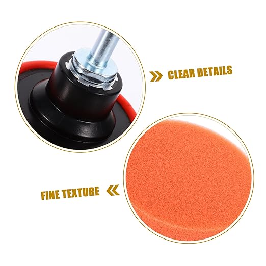 Gatuida 1set Car Polishing Sponge Pad Kit Self-Adhesive Buffing Pads for Waxing Cleaning and Furniture Care Versatile Tool for Auto Detailing and Scratch Repair