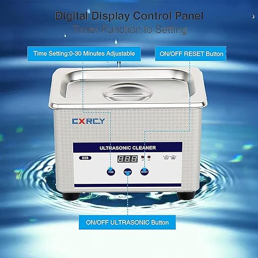 CXRCY 0.8L Ultrasonic Jewelry Cleaner Professional Cleaner Machine for Jewelry Eyeglasses Dental Instruments Rings Diamond Parts Circuit Board Watch