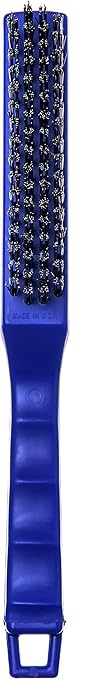 SPARTA 4067000 Flo-Pac Carbon Steel Griddle Brush, Grill Cleaning Brush, Kitchen Brush with Hanging Hole for Kitchen, Restaurant, Home , 11 Inches, Blue (Pack of 2)