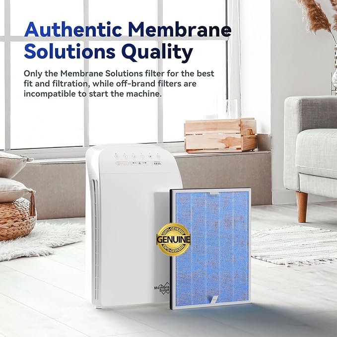 Membrane Solutions MSA3/MSA3S Genuine Original Air Purifier Filter Replacement 6 Pack, Upgraded 4-in-1 H13 True HEPA Filter