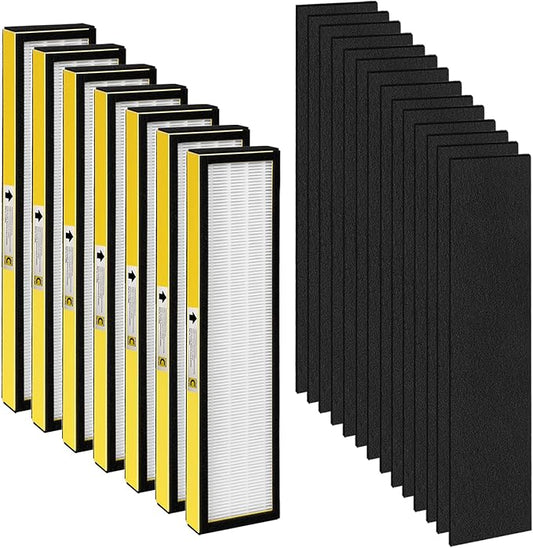7Pack FLT5000 replacment Filter C- flt5000 Filter is Combined by HEPA Activated Carbon，Compatible with flt5000 AC5000, AC5000E, AC5250PT, AC5350B, AC5350BCA, AC5350W Air Purifier Filter