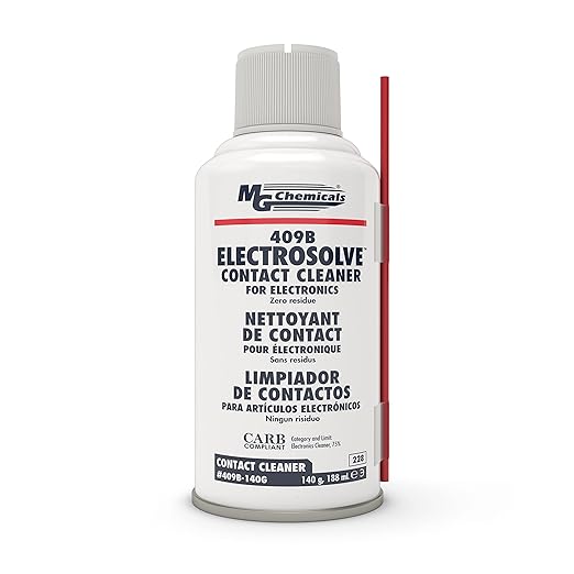 MG Chemicals - 409B-140G 409B Electrosolve Zero Residue Contact Cleaner, 140g (5 oz) Aerosol Can