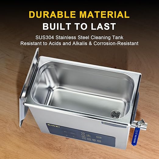 6L Ultrasonic Cleaner, One-Touch Cleaning, Heating, Dual-Frequency, Sweep Frequency, Touch Ultrasonic Cleaning Machine for Labs,Carburetor,Jewelry,Dentures,Automotive Parts
