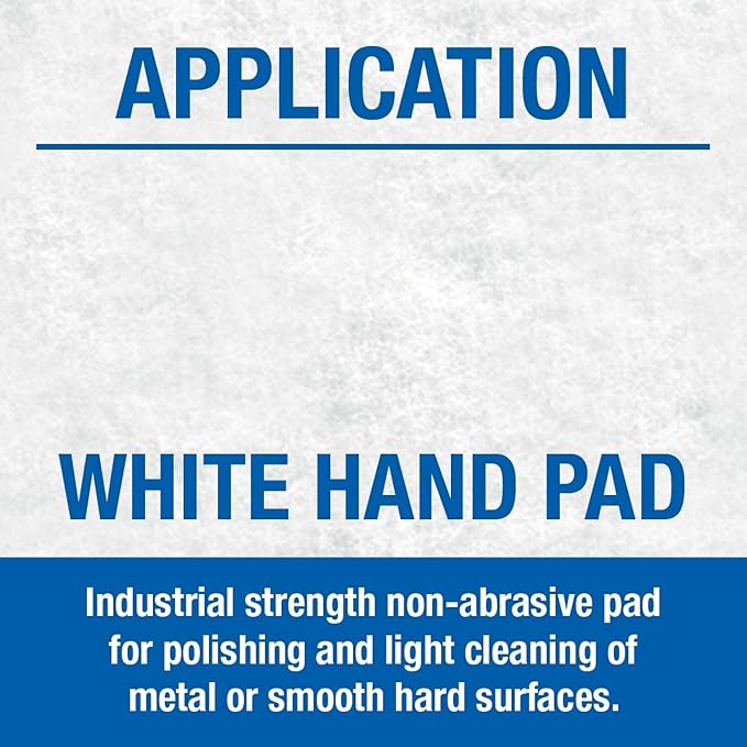 Mercer Abrasives 285WHT - 6"x9" Non-Woven White Hand Pads (20 pack)