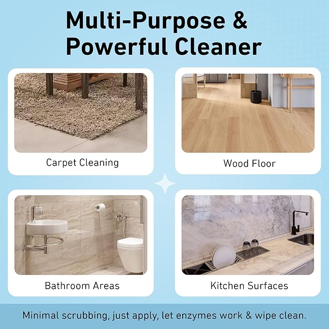 Creative Scents Multipurpose Enzyme Cleaner & Odor Remover | Super Concentrated for Floor, Carpet, Drain | Pet Urine Odor Eliminator | Enzyme Cleaner for Cat Urine & Dog Poop | 1 Gallon - Original