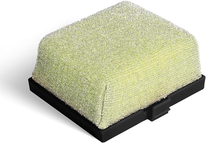 GASPRO Replaceable Cleaning Head for Grill Brush, Bristle Free BBQ Grill Cleaning Pads with Heat-Activated Sponge, Safe for Most Grates, Replace & Reuse, Black