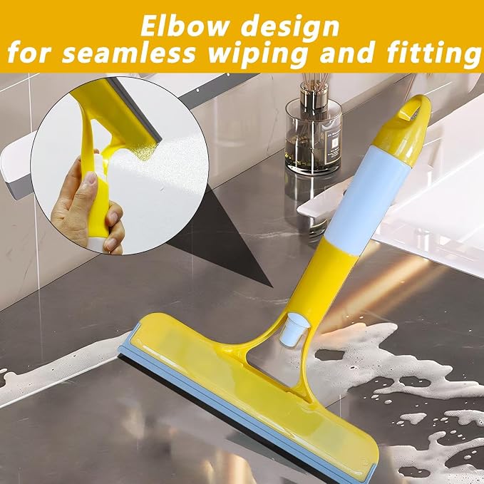 3 in 1 Window Cleaning Scraper 3 Pack 3 in1 Spray Squeegee Scraper for Window, Shower Door, Mirror, Glass and Car Cleaning