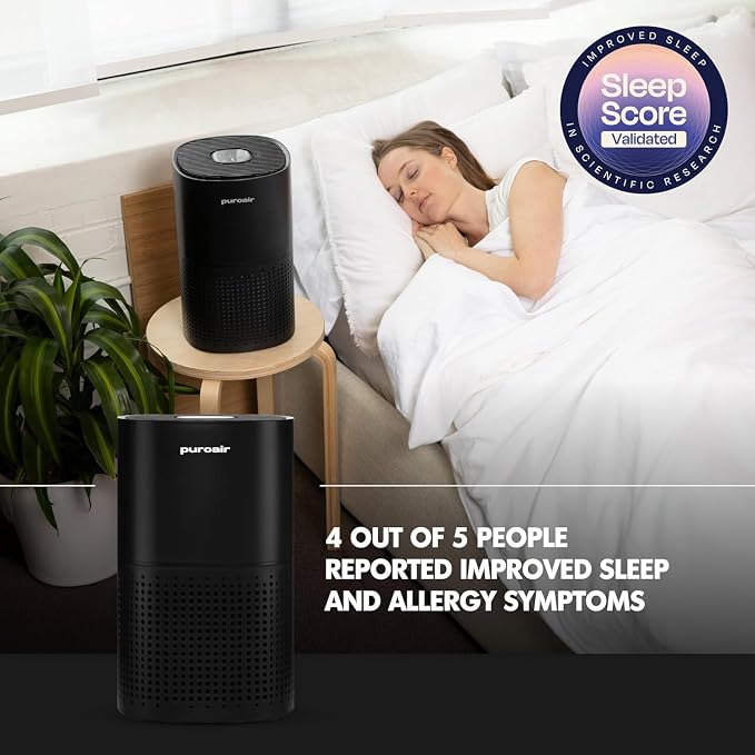 PuroAir 240 HEPA Air Purifiers for Home Pets Air Cleaner up to 1,000 Ft² - HEPA Filter + CarbonTech up to 500X Stronger - Cleans Air Fast - Auto, Sleep Modes Air Purifiers for Bedroom, Office (2PK)