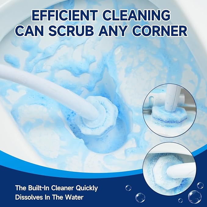 100 Count Toilet Wand Refills Compatible for Clorox, 5X Cleaning Power Toilet Bowl Wand Refills & High-Density Disposable Toilet Brush Scrubber - No Falling Apart, Instant Foam Cleaning