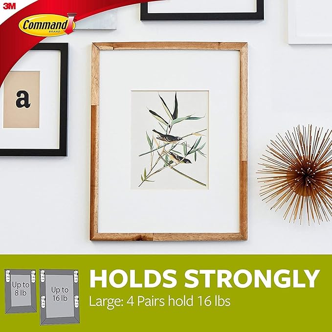 Command Wall Décor Bundle for Holiday Prep - Organize Your House with Broom Grippers Wall Mount, Picture Hanging Strips and Wall Hooks Command Strips Included