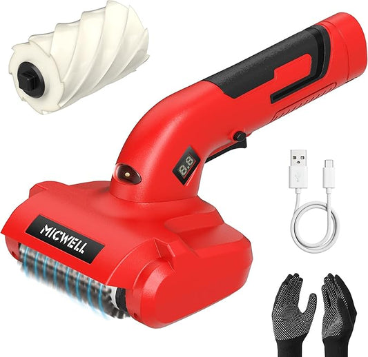 Electric Grill Brush and Ice Scraper Brush, BBQ Grill Brush for Outdoor Grill with LED Light, Rechargeable Bristle Stainless Steel Grill Cleaning Brush