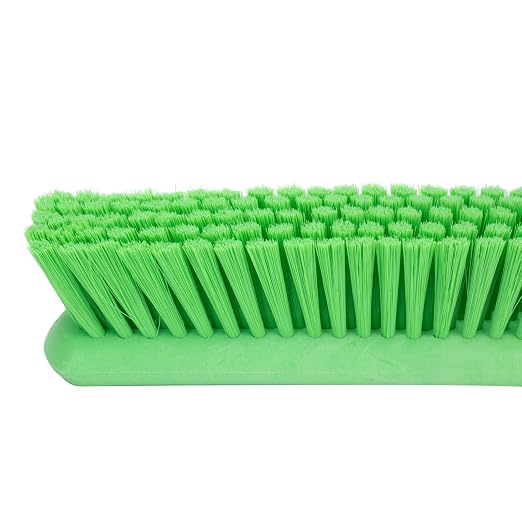 SPARTA 8 Inch Soft Counter Brush with Polyester Bristles and 5 Inch Handle, Color Coded Handheld Broom for Tables Countertops and Foodservice Surfaces, 13 Inch Overall Length, Lime, Pack of 6