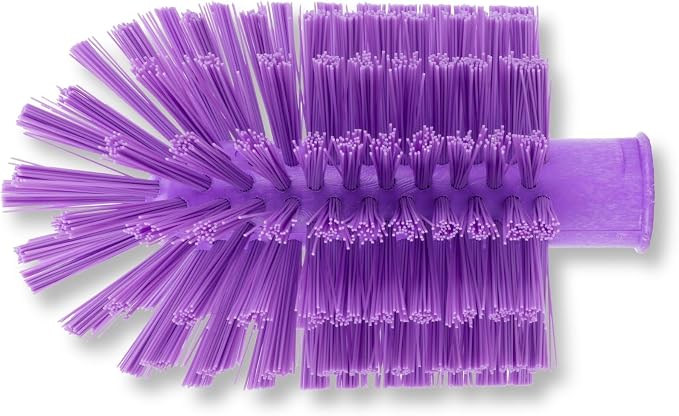 SPARTA Industrial Tank Brush Head Pipe Brush Head, Drain Brush with 3/4" Thread Hole (Handle Not Included) for Commercial Use, Plastic, 4 x 7.1 Inches, Purple - (Pack of 1)