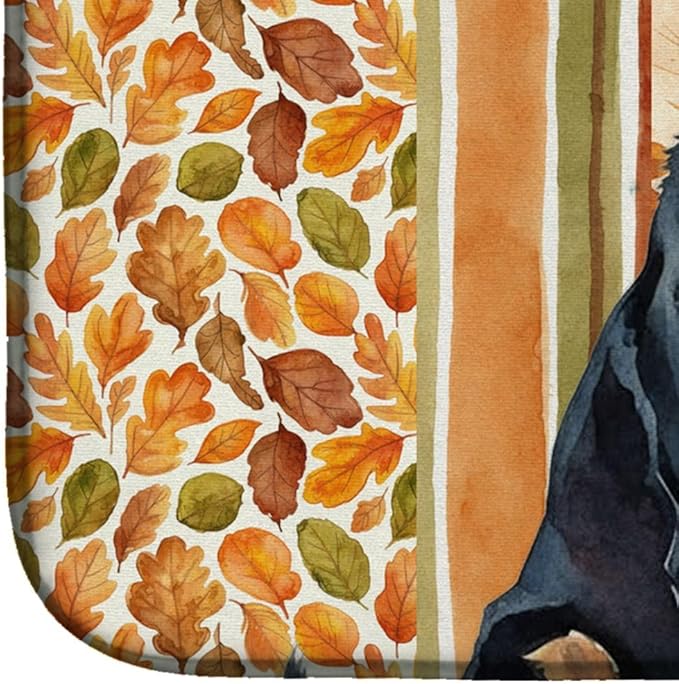Caroline's Treasures Beauceron Heirloom Fall Dish Drying Mat Absorbent Dish Drying Mat Pad for Kitchen Counter Dish Drainer Mat for Countertop, 14 x 21", Multicolor