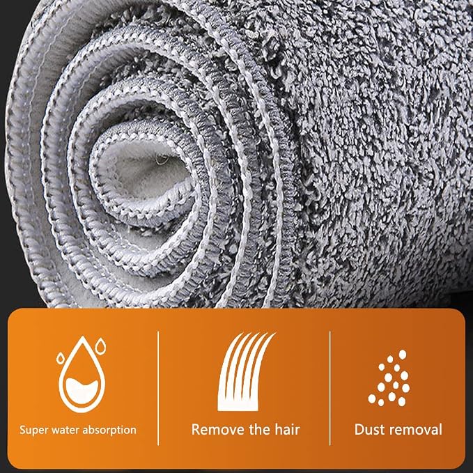 32 Inch Microfiber Mop Pads 6 Pack for Hardwood Tile Laminate Deep Clean | Reusable flat pads, fit 32" heads, comm/home, wet/dry, washable durable, deep clean hardwood/tile/laminate, floor essential.
