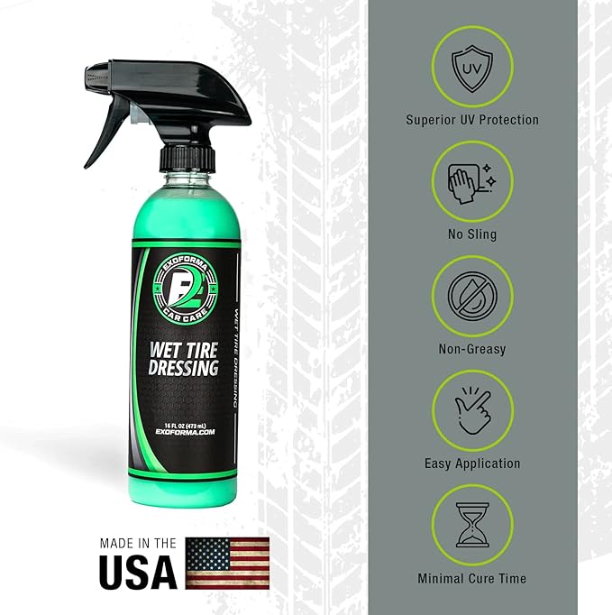ExoForma Wheel & Tire Cleaner with Wet Tire Dressing Spray