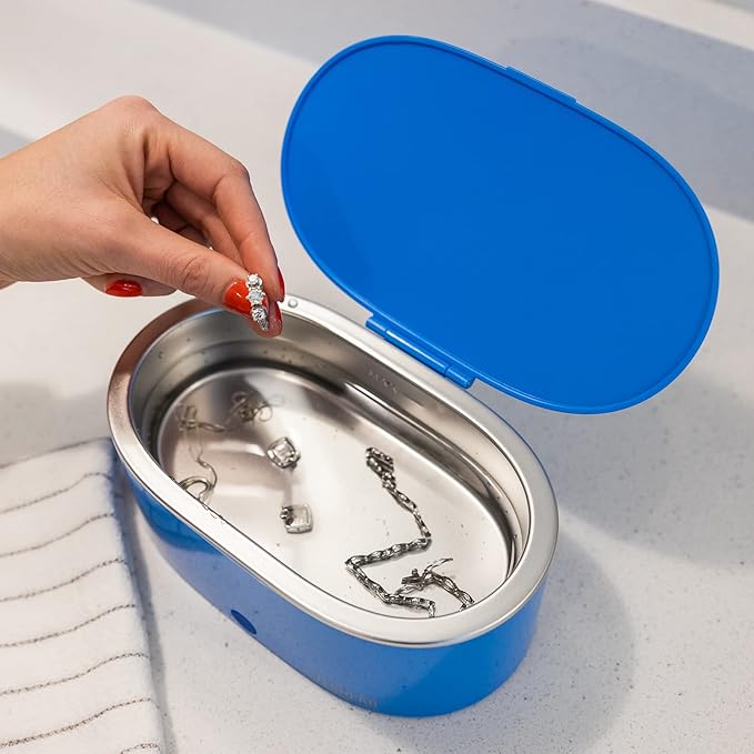 New Gen Ultrasonic Cleaner. Noiseless Jewelry Cleaner Machine, Diamond Ring Cleaner, Silver Jewelry Cleaner, Ultra Sonic Cleaner for Eyeglass, Watch, Retainer or Denture Cleaner