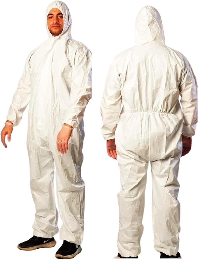Hygea Natural Spotless Essentials 2-in-1 Lice Spray treatment & All purpose cleaner Laundry Fresh Scent 24oz + Coveralls Full Body Protective Clothing suit with hood (X-Large) Bundle
