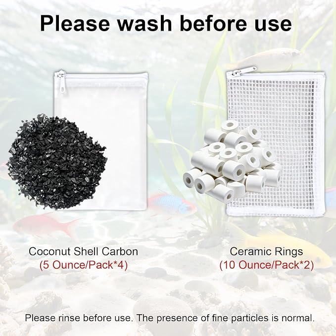 46-Pack Filter Media Kit Replacement for Fluval 406/407 Canister Cilter, Includes Nitrite, Phosphate & Ammonia Absorbing Pads