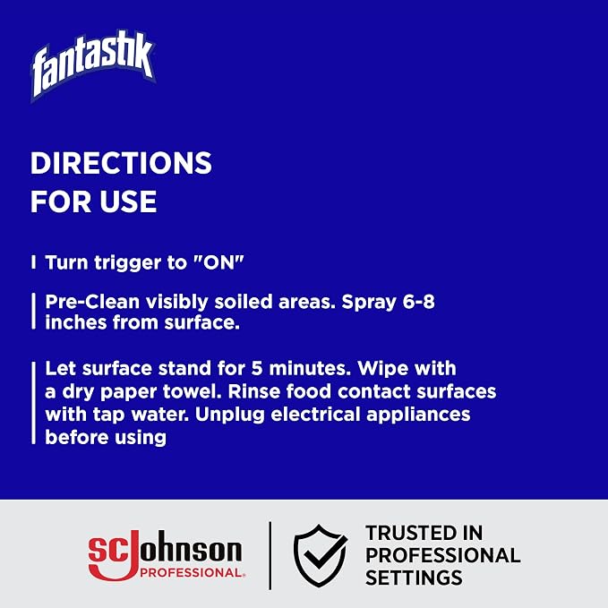 SC Johnson Professional Fantastik Advanced Kitchen & Greaser Cleaner, 32 fl oz, Pack of 8