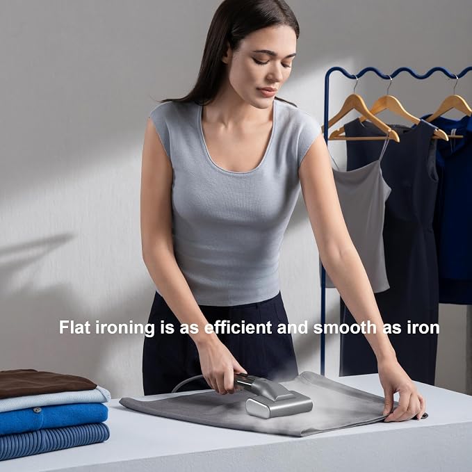 Nxuoo G10 Pro Travel Steamer for Clothes, 110-240V Portable Garment Steamer & Iron 2-in-1, 2 Steam Modes for All Fabrics Wrinkle Remover, 15s Heat Up 1200W Steam for Global and Europe